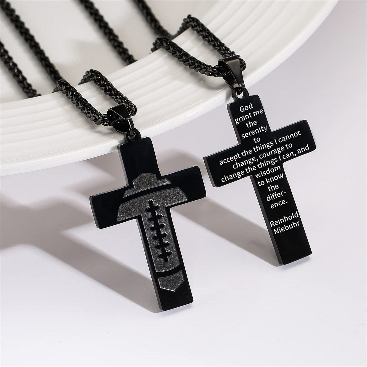 Football Cross Bible Pendant