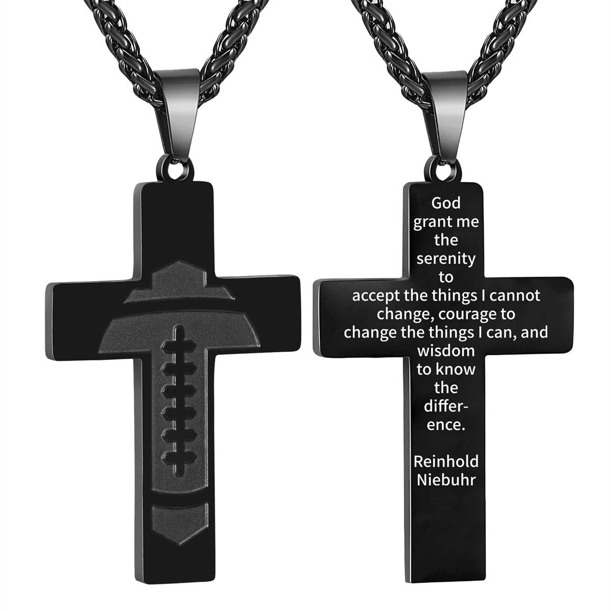 Football Cross Bible Pendant